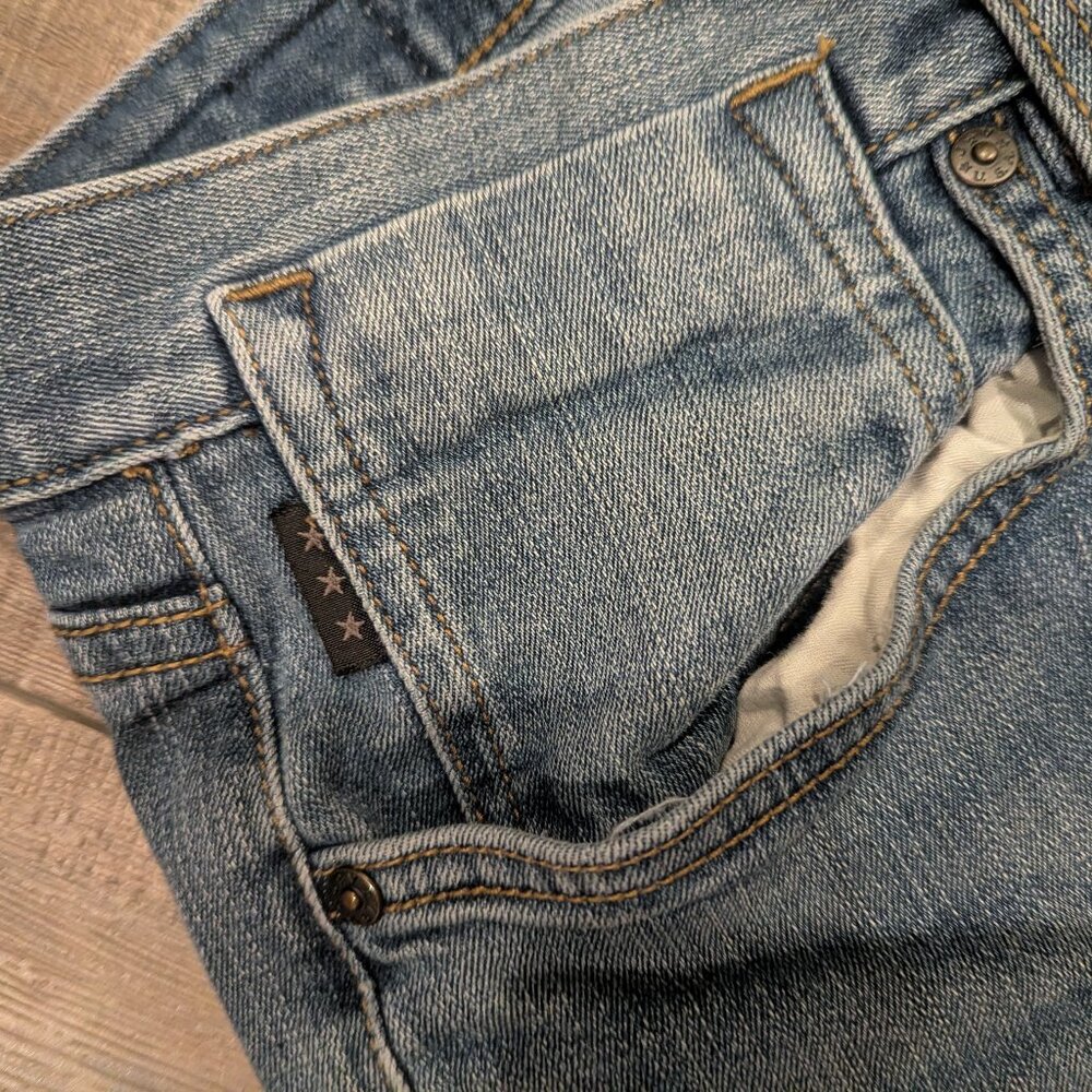 John Varvatos Men's Cotton Blend Bowery Slim Straight Jeans Denim 34x32 - Picture 7 of 11